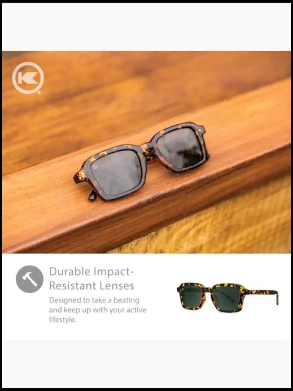 Polarized Sunglasses with Polycarbonate Frame, UV400 Protection - Picture 5 of 7